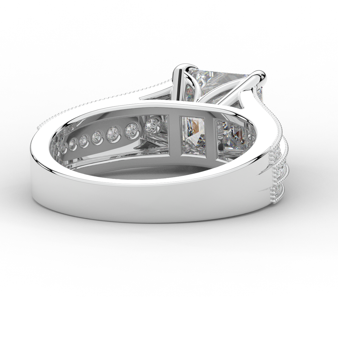 3.55CT.TW ASSCHER LAB DIAMOND ENGAGEMENT RING - Nazarelle