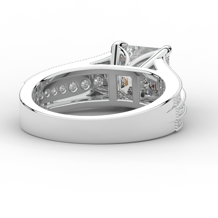 3.55CT.TW ASSCHER LAB DIAMOND ENGAGEMENT RING - Nazarelle