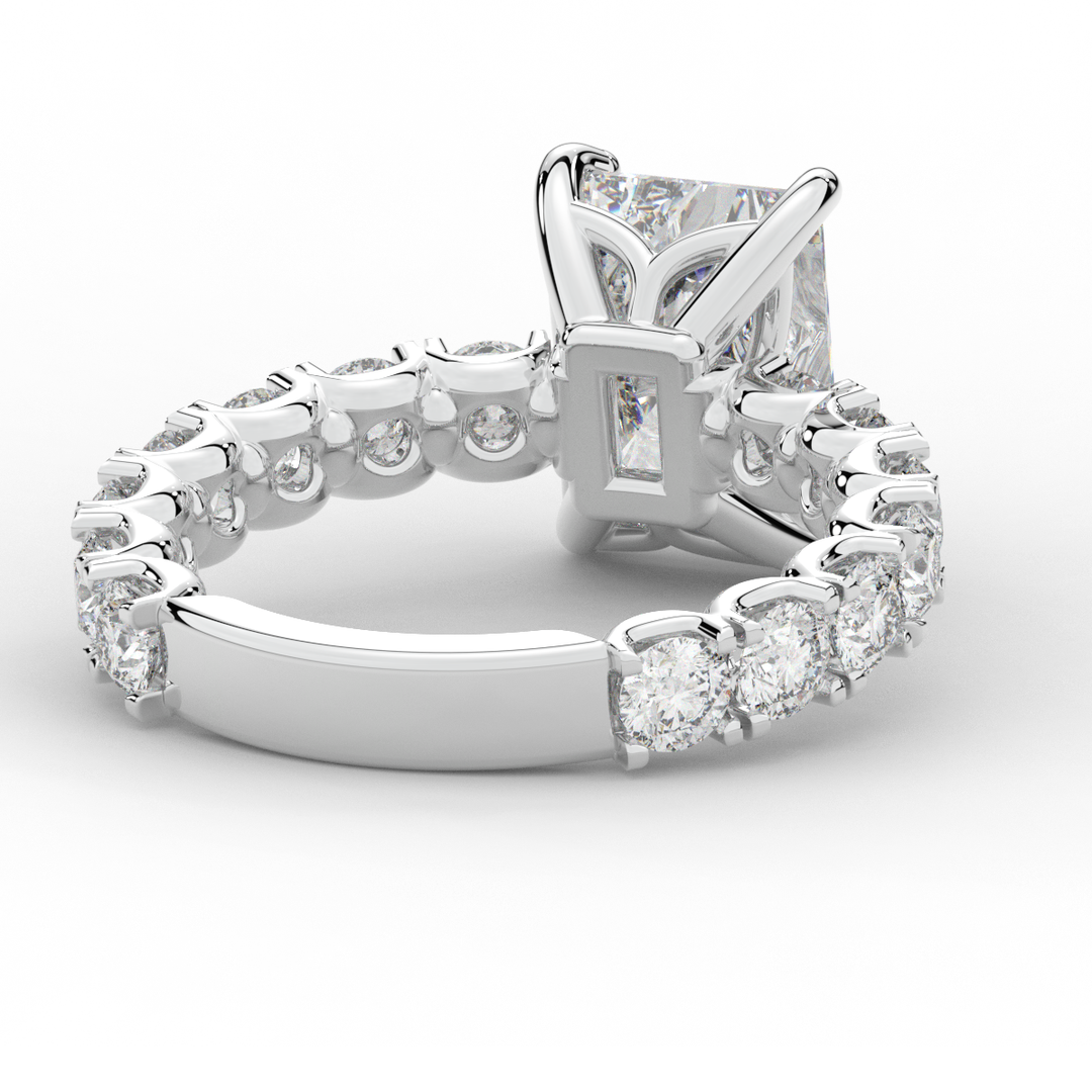 4.35CT.TW RADIANT LAB DIAMOND ENGAGEMENT RING - Nazarelle