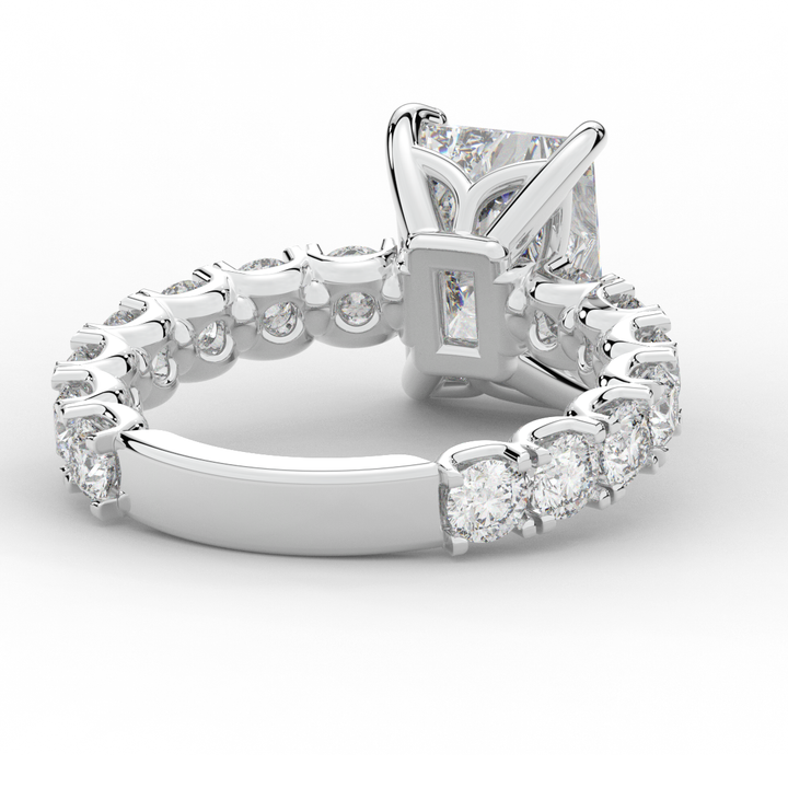 4.35CT.TW RADIANT LAB DIAMOND ENGAGEMENT RING - Nazarelle