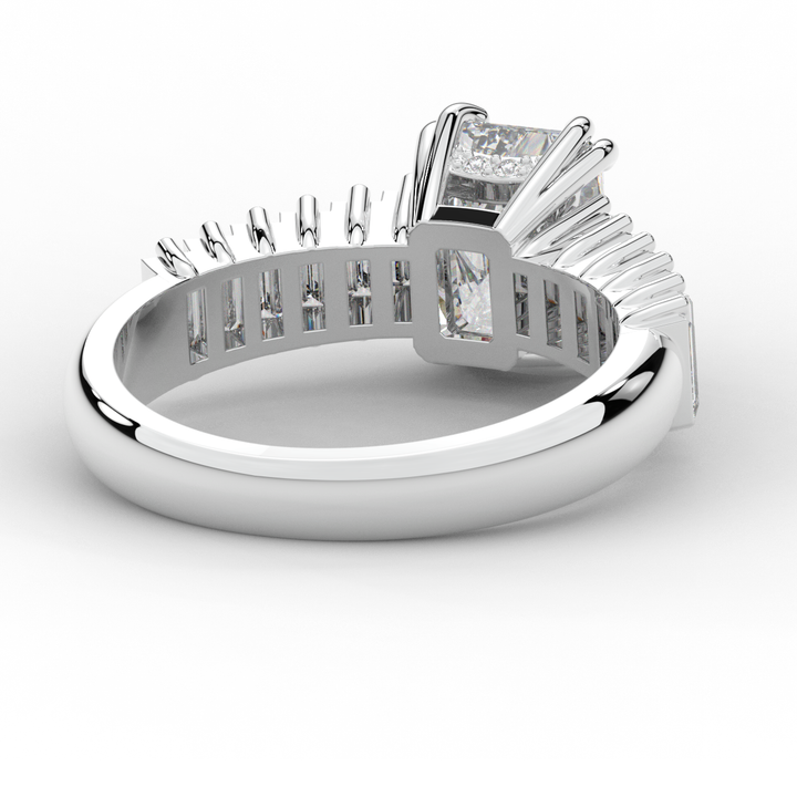 2.60CT.TW RADIANT LAB DIAMOND ENGAGEMENT RING - Nazarelle
