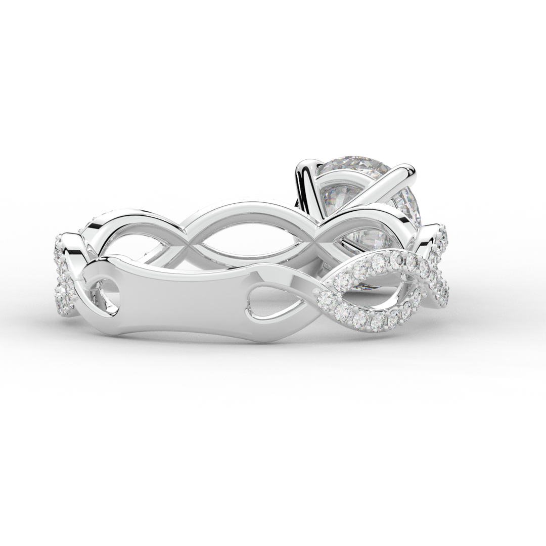 1.30CT.TW ROUND LAB DIAMOND ENGAGEMENT RING - Nazarelle