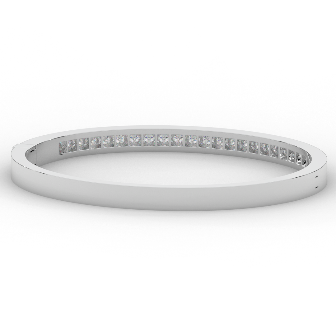 1.25CT.TW ROUND LAB DIAMOND BANGLE - Nazarelle