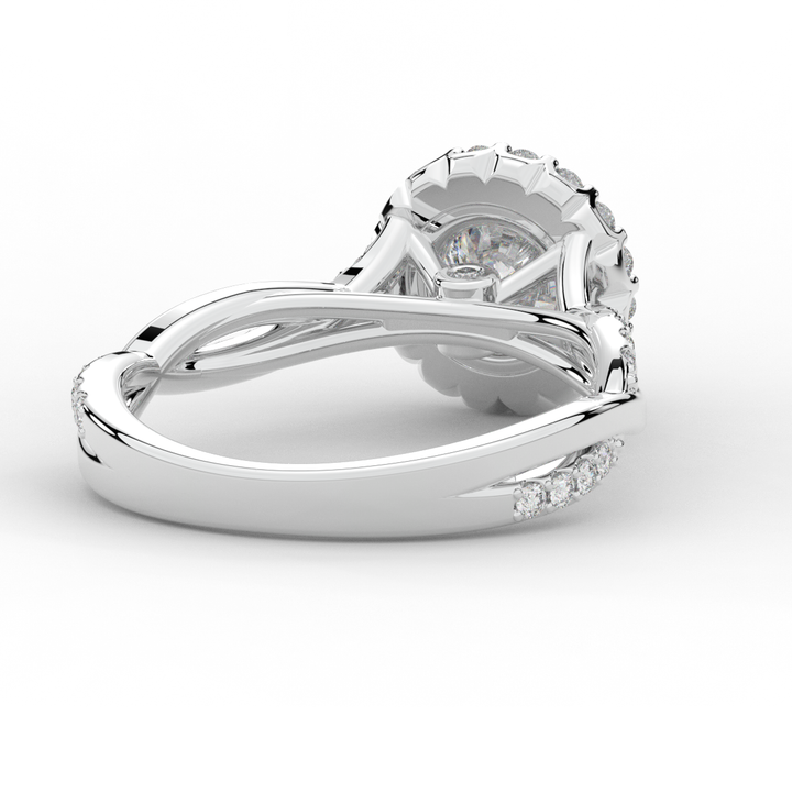 1.30CT.TW ROUND LAB DIAMOND ENGAGEMENT RING - Nazarelle