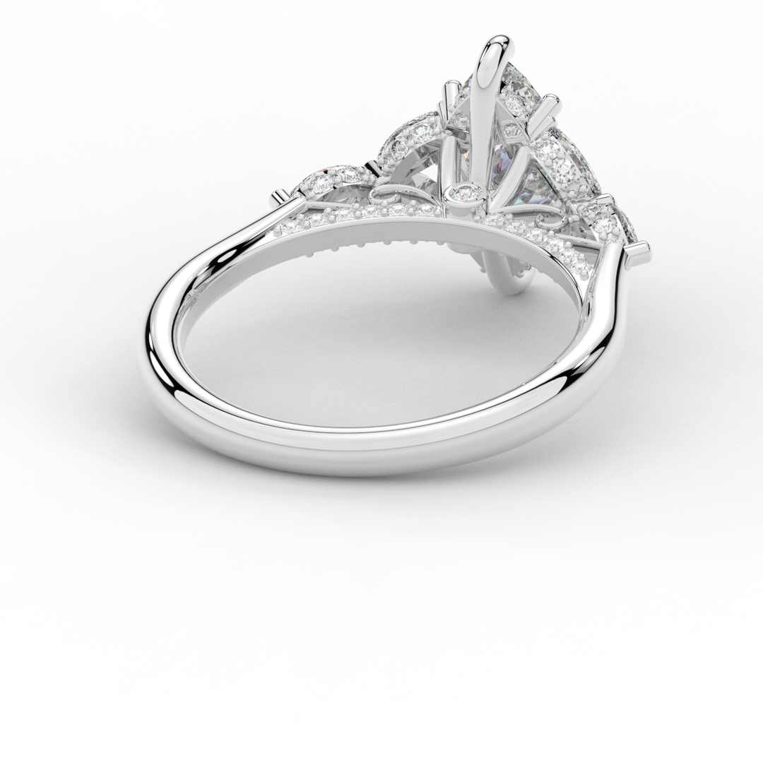 1.50CT.TW MARQUISE LAB DIAMOND ENGAGEMENT RING - Nazarelle