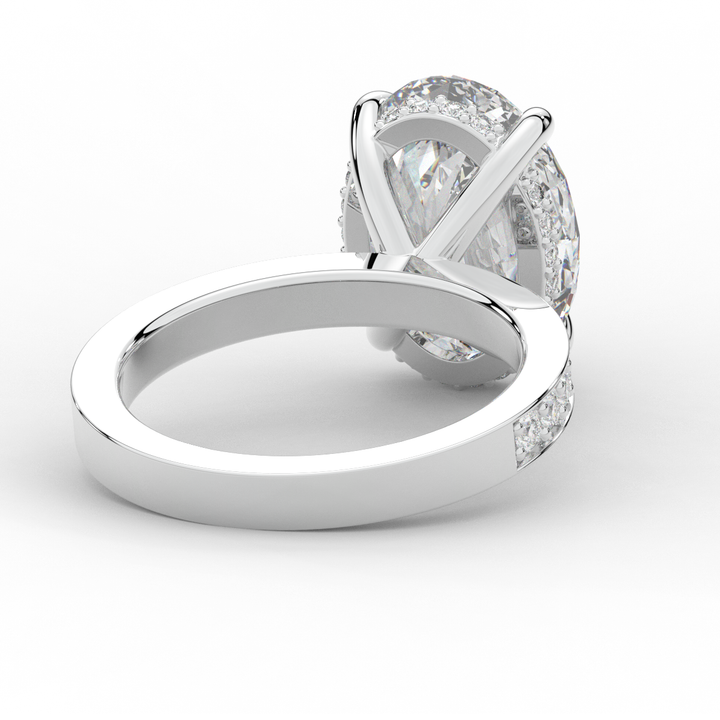 4.30CT.TW OVAL LAB DIAMOND BAND ENGAGEMENT RING - Nazarelle