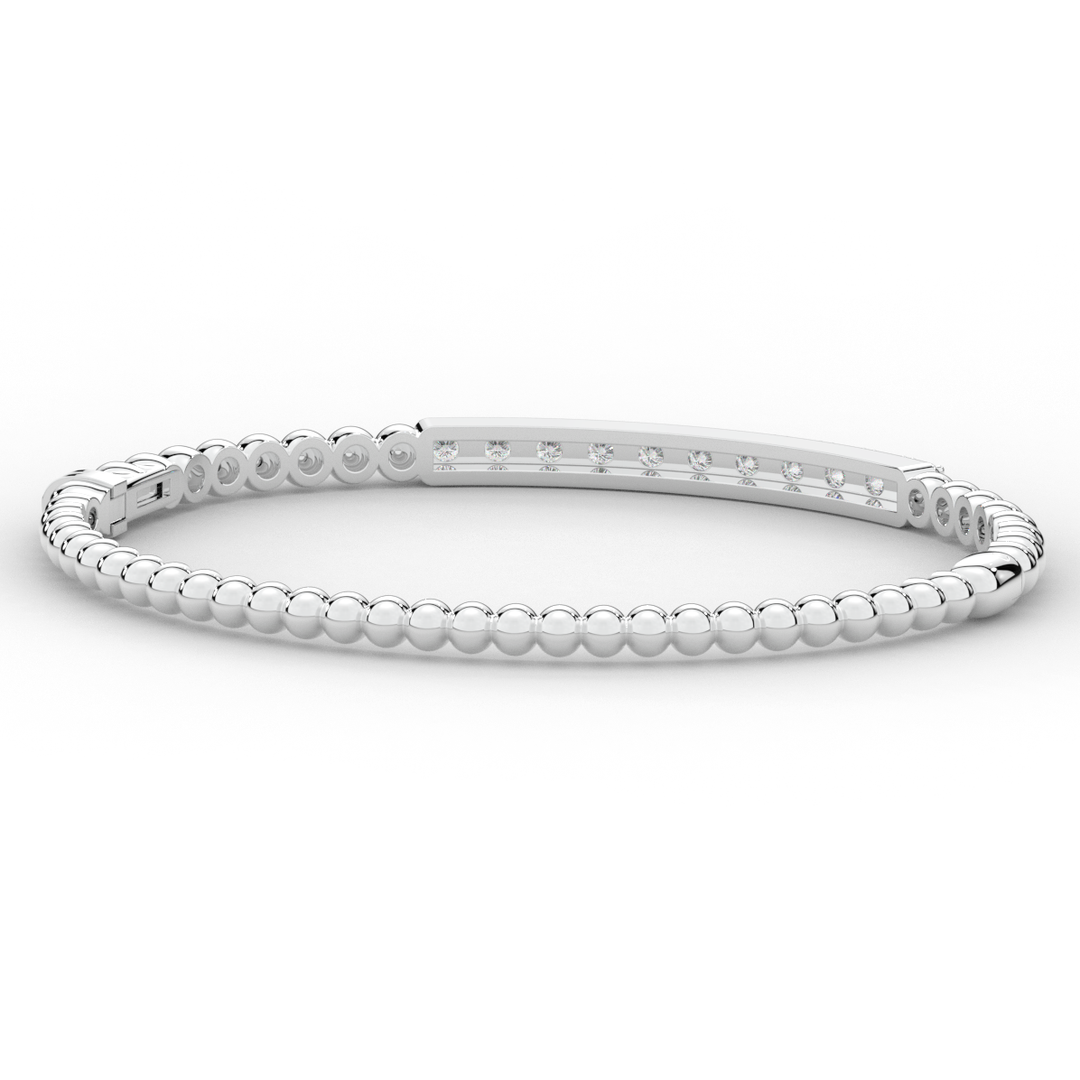 1.10CT.TW ROUND LAB DIAMOND BANGLE - Nazarelle