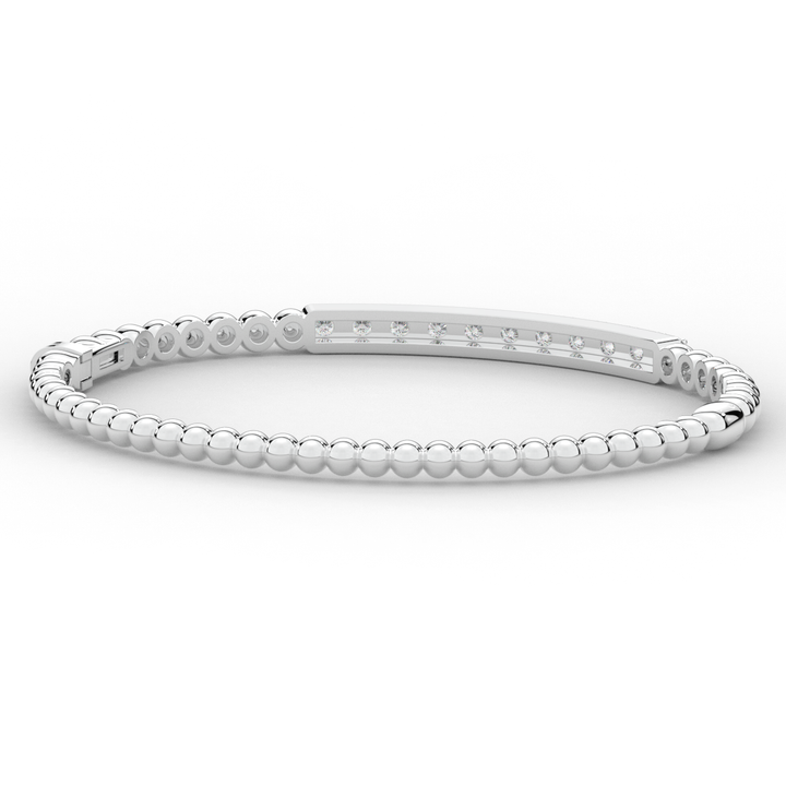 1.10CT.TW ROUND LAB DIAMOND BANGLE - Nazarelle