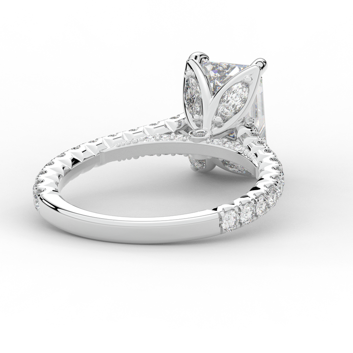 2.70CT.TW EMERALD CUT LAB DIAMOND SOLITAIRE ENGAGEMENT RING - Nazarelle