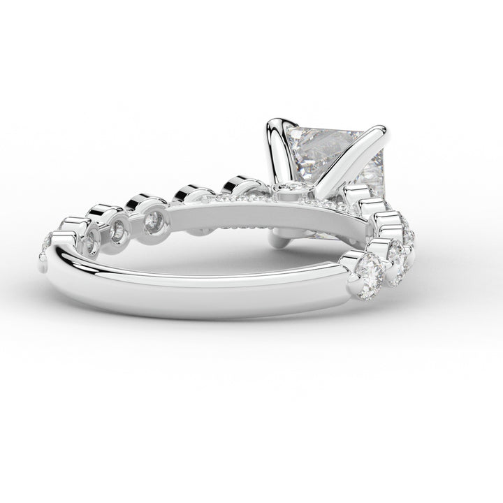 3.90CT.TW PRINCESS LAB DIAMOND ENGAGEMENT RING - Nazarelle