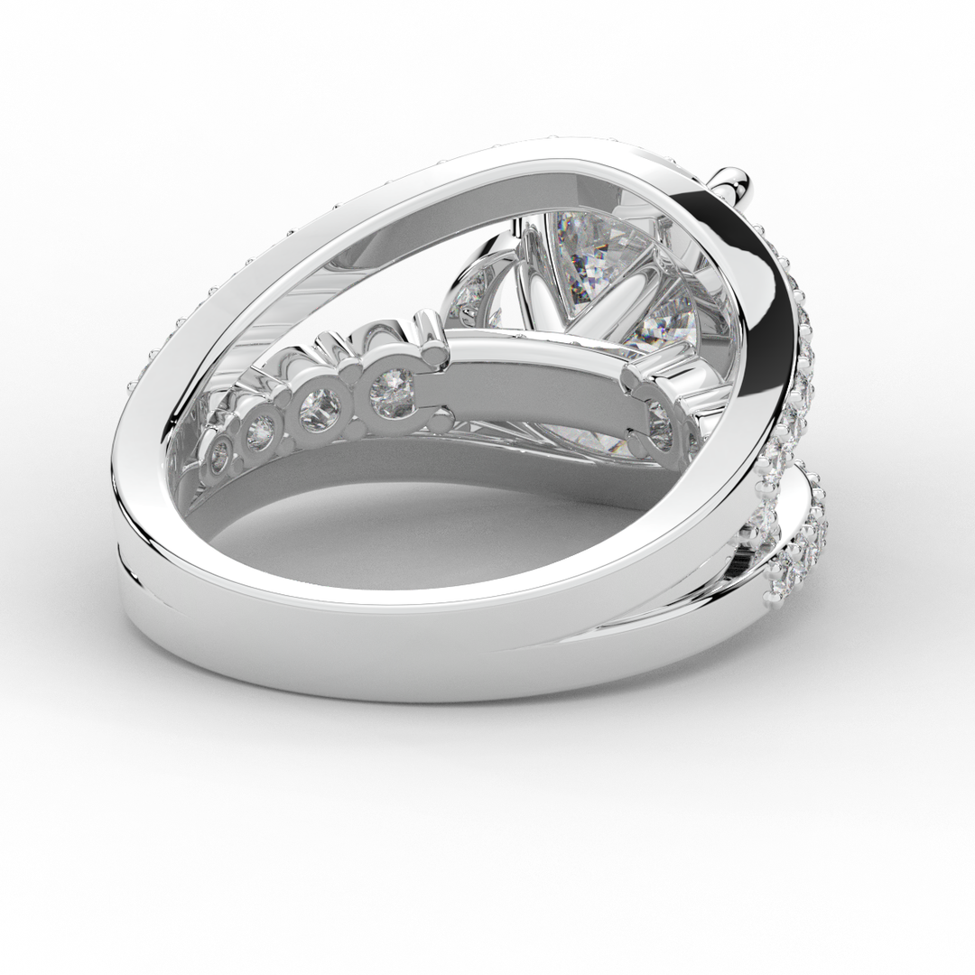 3.30CT.TW CUSHION LAB DIAMOND ENGAGEMENT RING - Nazarelle