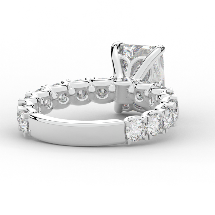 4.35CT.TW EMERALD CUT LAB DIAMOND ENGAGEMENT RING - Nazarelle