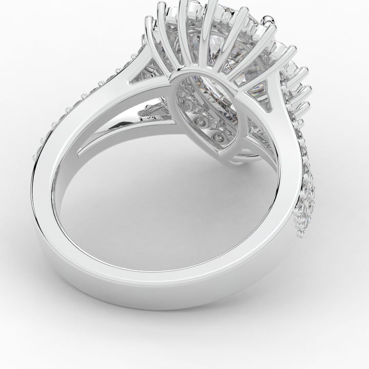 3.60CT.TW ROUND LAB DIAMOND ENGAGEMENT RING - Nazarelle