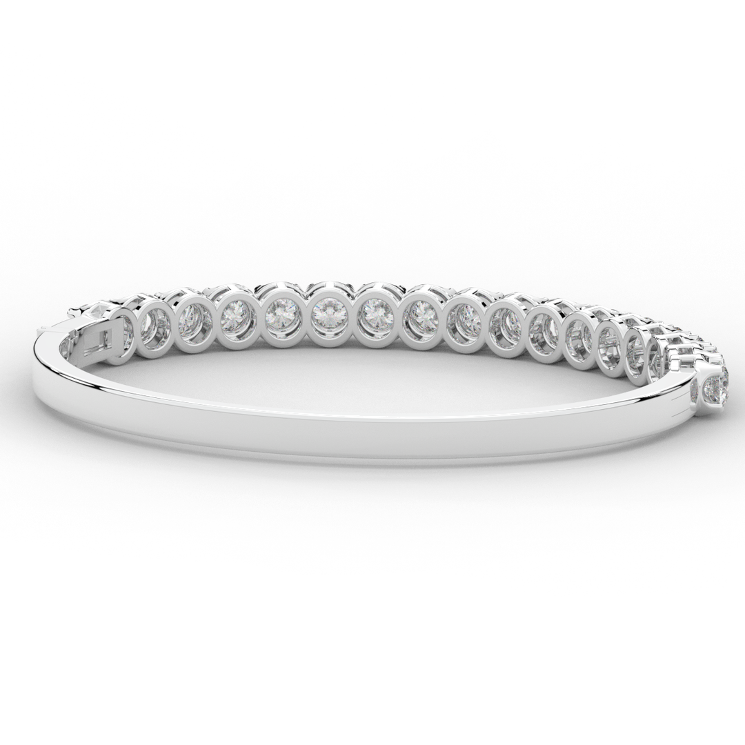 5.00CT.TW ROUND LAB DIAMOND BANGLE - Nazarelle