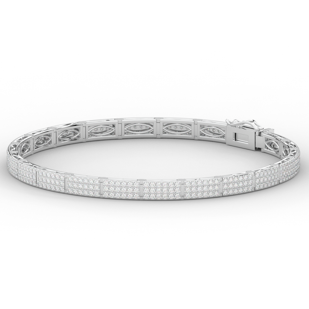 2.25CT.TW ROUND LAB DIAMOND TENNIS BRACELET - Nazarelle