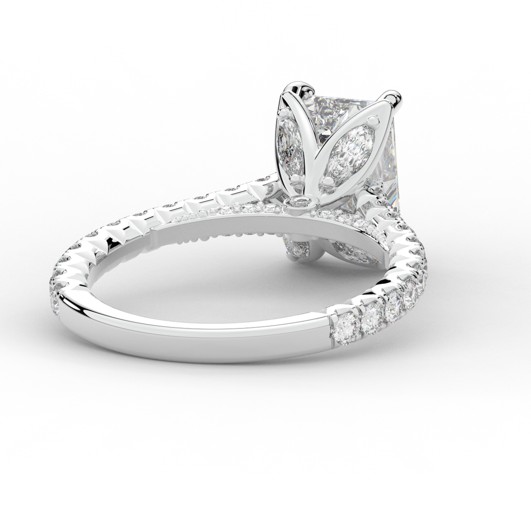 2.70CT.TW RADIANT LAB DIAMOND SOLITAIRE ENGAGEMENT RING - Nazarelle