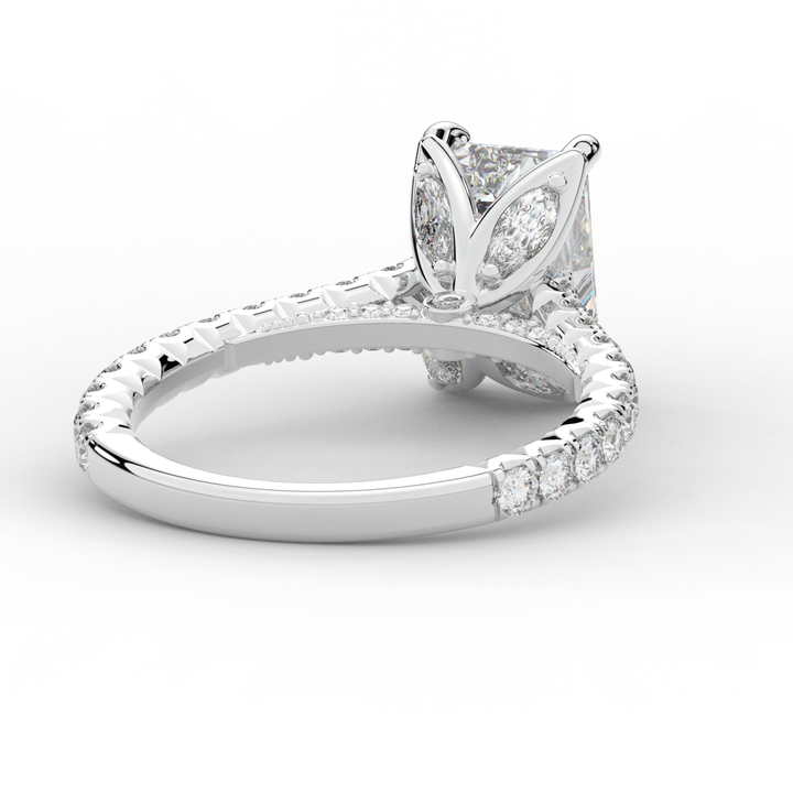 2.70CT.TW RADIANT LAB DIAMOND SOLITAIRE ENGAGEMENT RING - Nazarelle