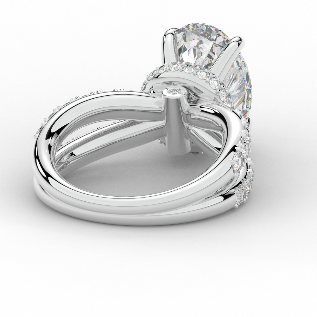 6.25CT.TW OVAL LAB DIAMOND ENGAGEMENT RING - Nazarelle
