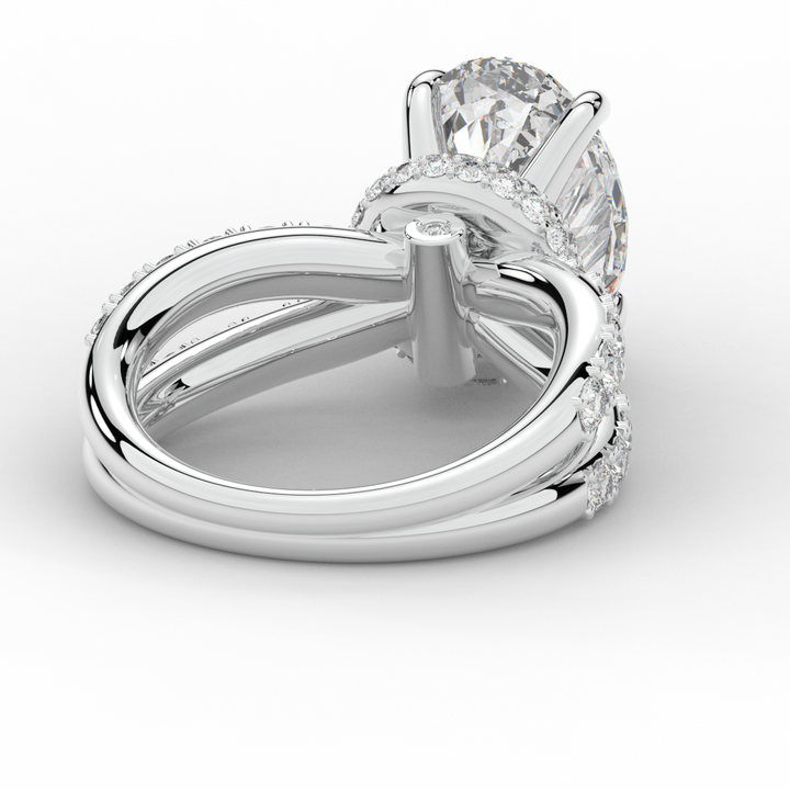 6.25CT.TW OVAL LAB DIAMOND ENGAGEMENT RING - Nazarelle