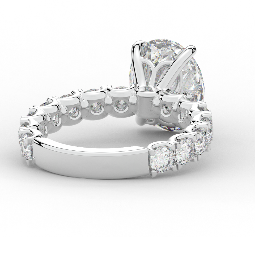 4.35CT.TW OVAL LAB DIAMOND ENGAGEMENT RING - Nazarelle