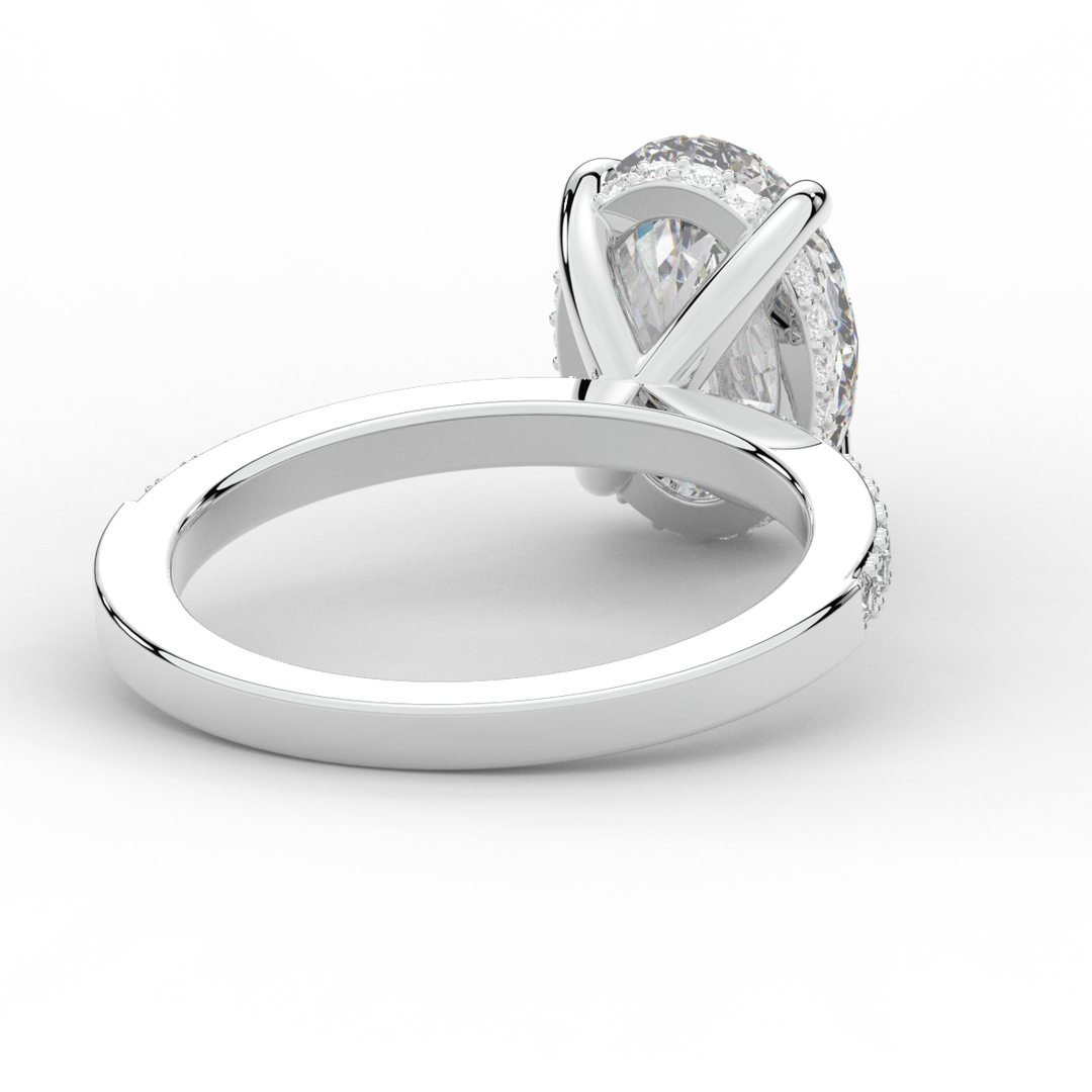 2.70CT.TW OVAL LAB DIAMOND SOLITAIRE ENGAGEMENT RING - Nazarelle