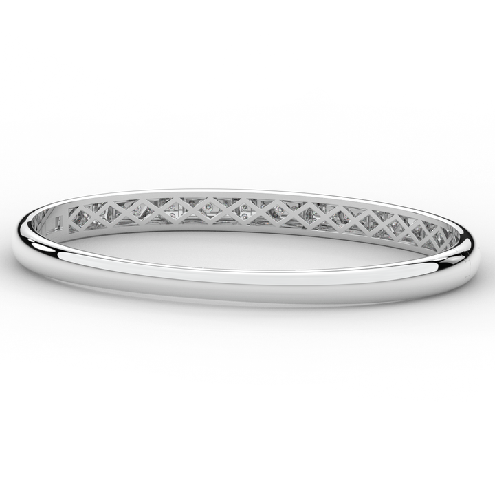 1.25CT.TW ROUND LAB DIAMOND BANGLE - Nazarelle