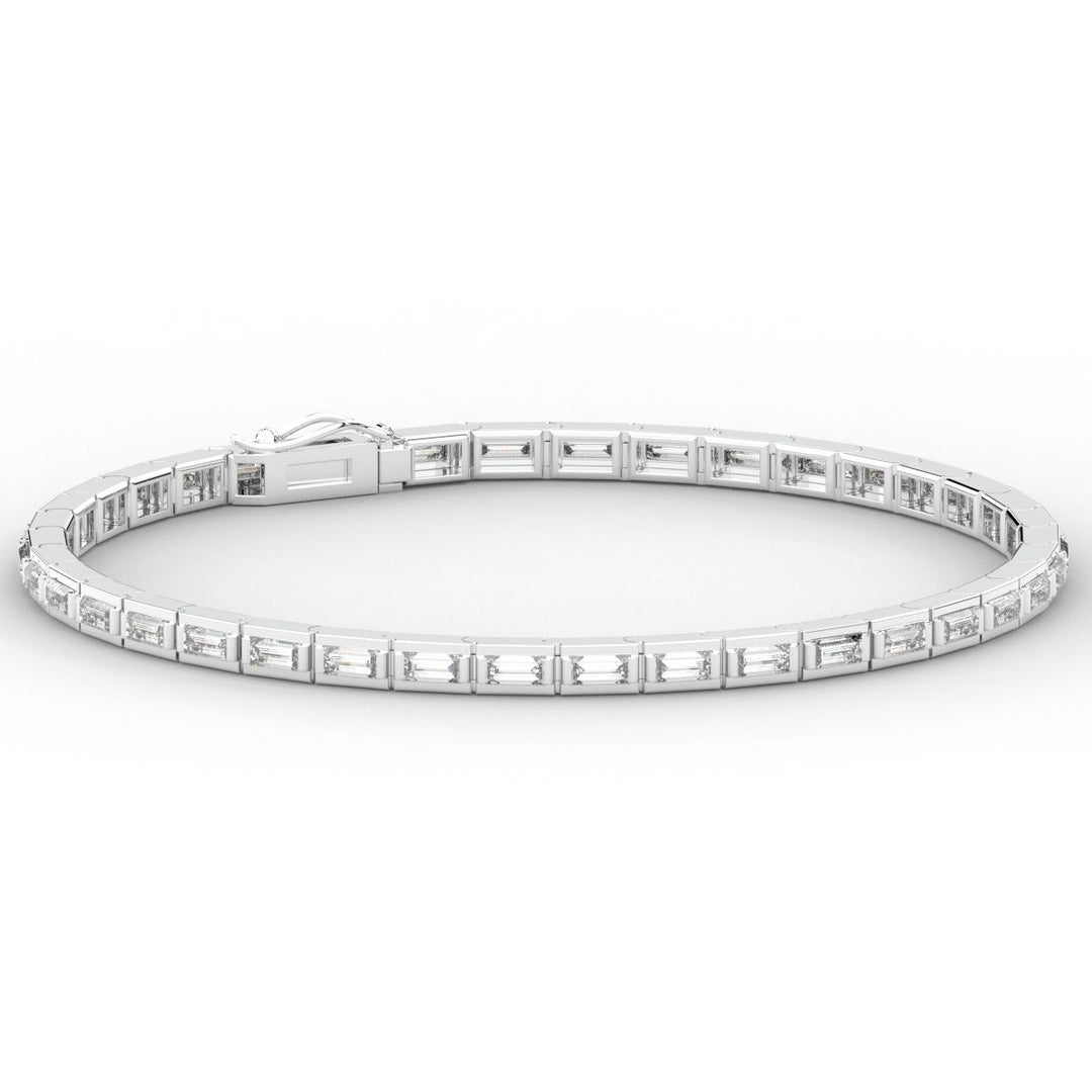 3.40CT.TW ROUND LAB DIAMOND TENNIS BRACELET - Nazarelle