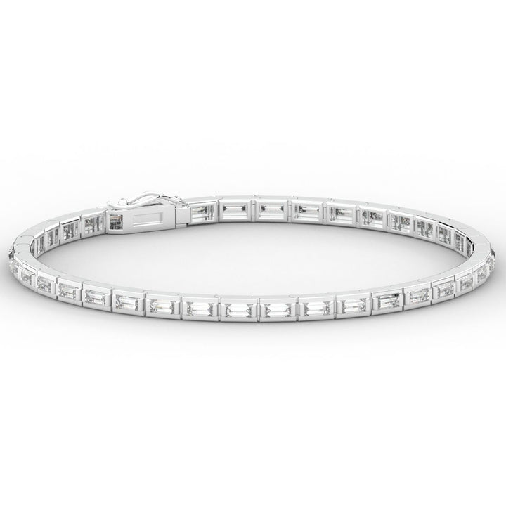 3.40CT.TW ROUND LAB DIAMOND TENNIS BRACELET - Nazarelle