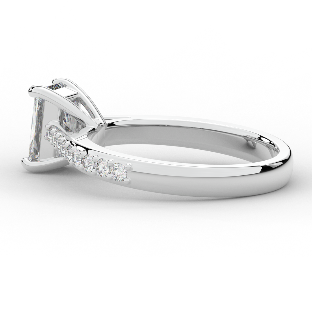 1.25CT.TW RADIANT LAB DIAMOND SOLITAIRE ENGAGEMENT RING - Nazarelle