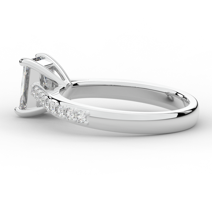 1.25CT.TW RADIANT LAB DIAMOND SOLITAIRE ENGAGEMENT RING - Nazarelle