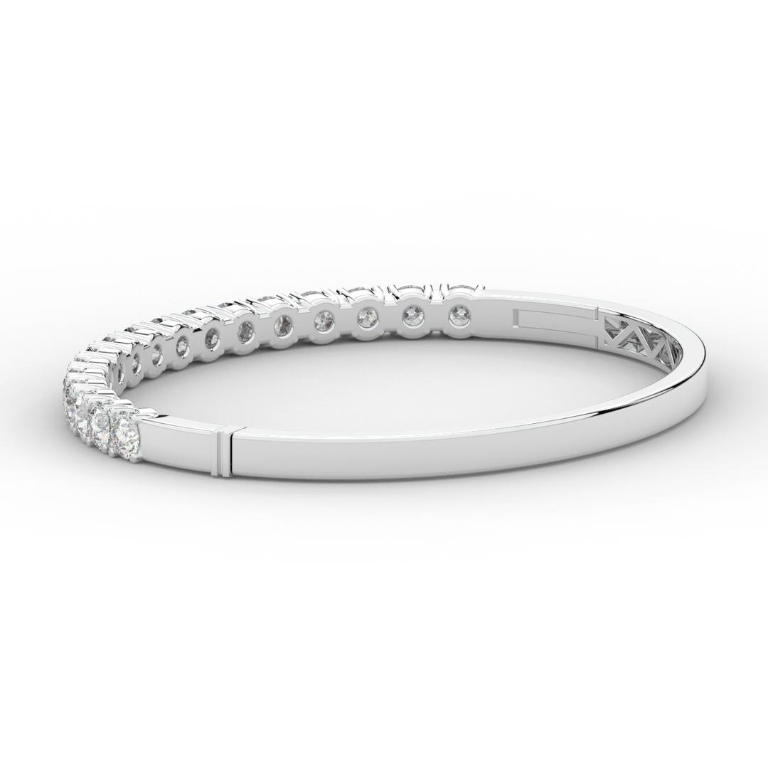 5.00CT.TW ROUND LAB DIAMOND BANGLE - Nazarelle