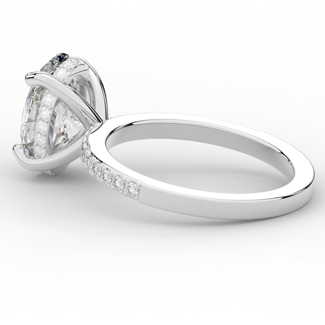 2.70CT.TW OVAL LAB DIAMOND SOLITAIRE ENGAGEMENT RING - Nazarelle