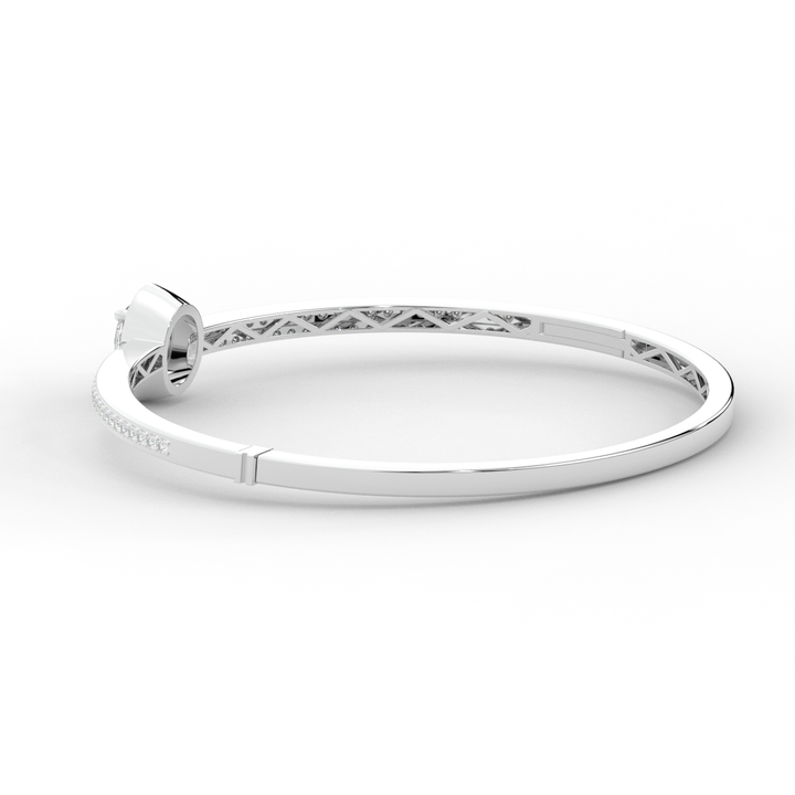1.40CT.TW OVAL AND ROUND LAB DIAMOND BANGLE - Nazarelle