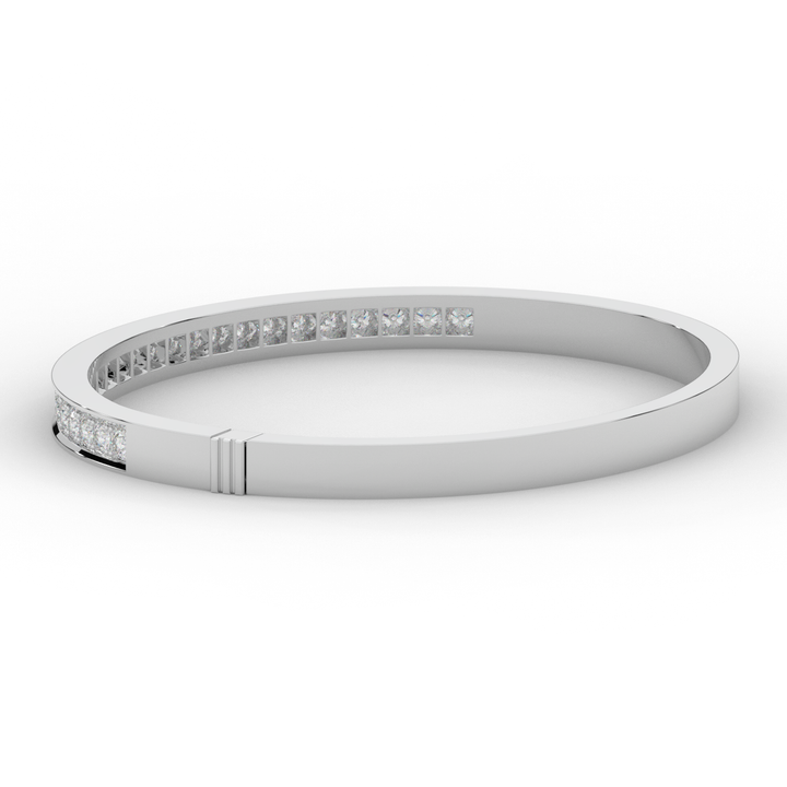 1.25CT.TW ROUND LAB DIAMOND BANGLE - Nazarelle