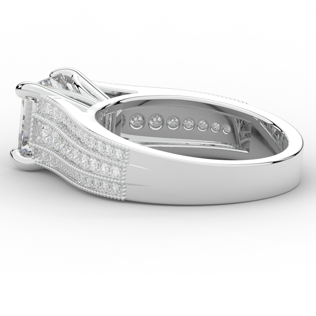 3.55CT.TW ASSCHER LAB DIAMOND ENGAGEMENT RING - Nazarelle