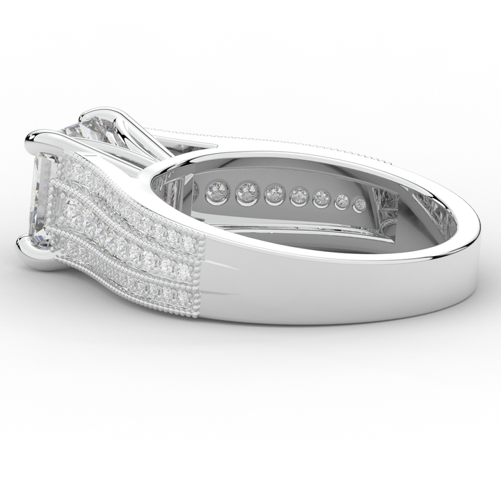 3.55CT.TW ASSCHER LAB DIAMOND ENGAGEMENT RING - Nazarelle