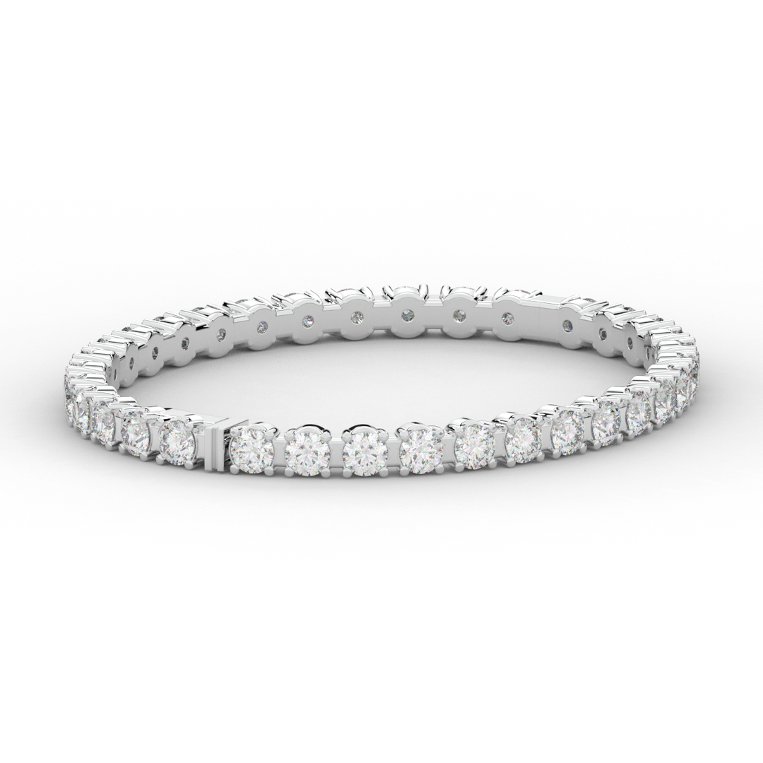 9.00CT.TW ROUND LAB DIAMOND ETERNITY BANGLE - Nazarelle