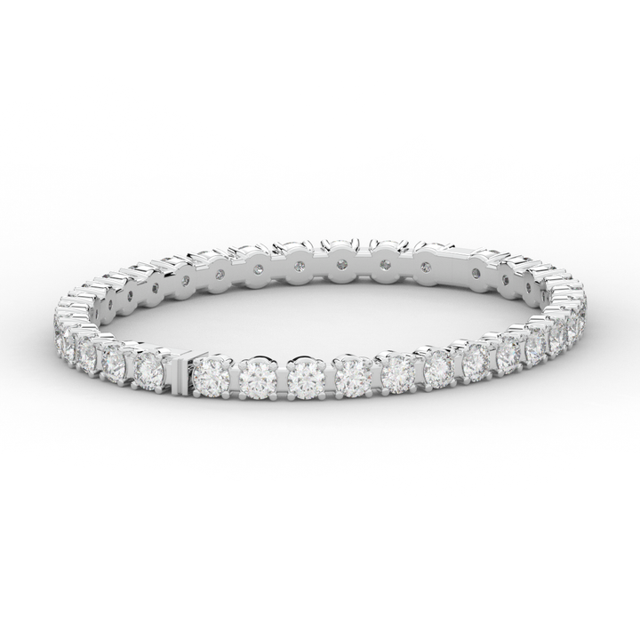 9.00CT.TW ROUND LAB DIAMOND ETERNITY BANGLE - Nazarelle