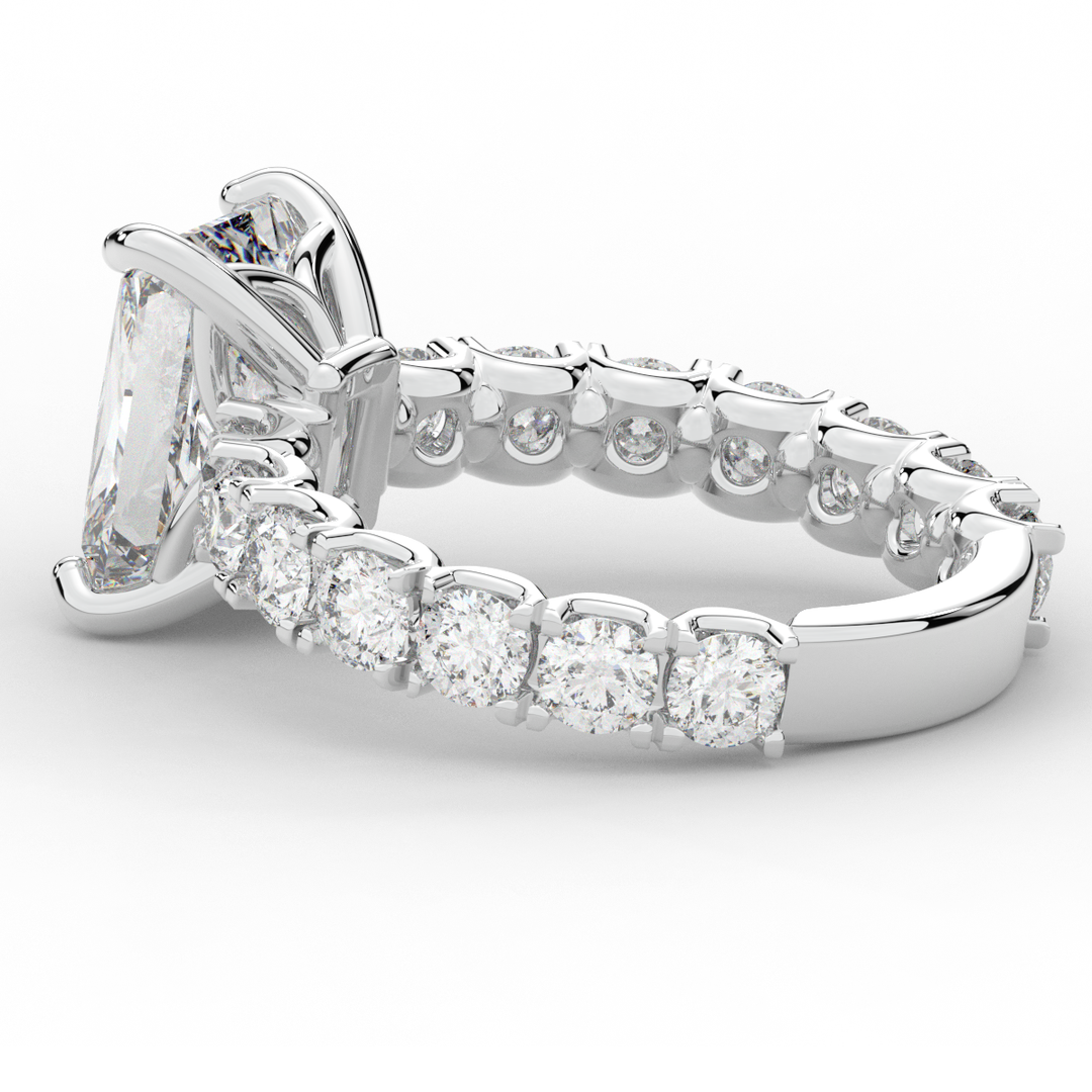 4.35CT.TW RADIANT LAB DIAMOND ENGAGEMENT RING - Nazarelle