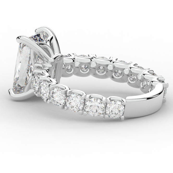 4.35CT.TW RADIANT LAB DIAMOND ENGAGEMENT RING - Nazarelle