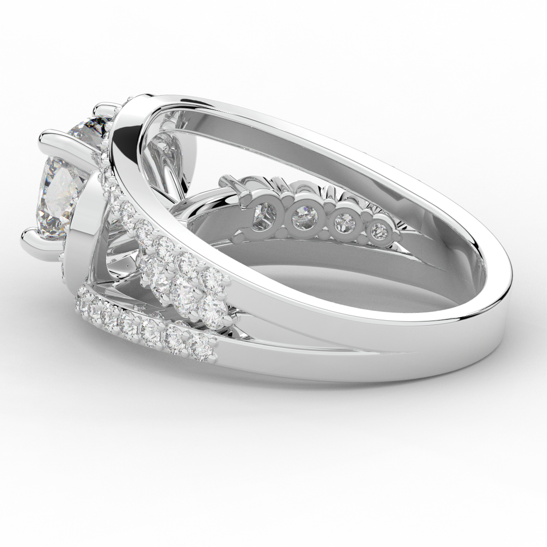 3.30CT.TW CUSHION LAB DIAMOND ENGAGEMENT RING - Nazarelle
