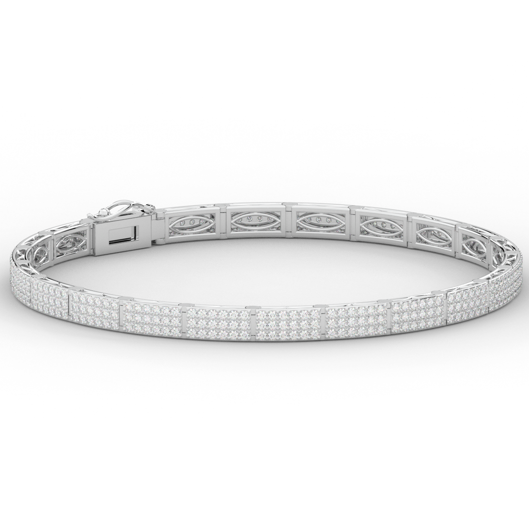 2.25CT.TW ROUND LAB DIAMOND TENNIS BRACELET - Nazarelle