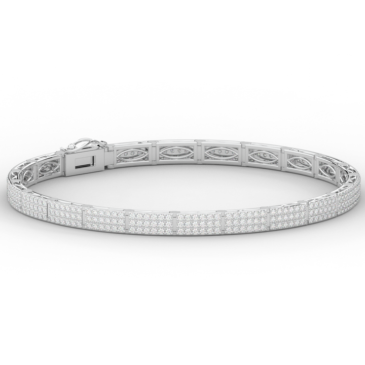 2.25CT.TW ROUND LAB DIAMOND TENNIS BRACELET - Nazarelle