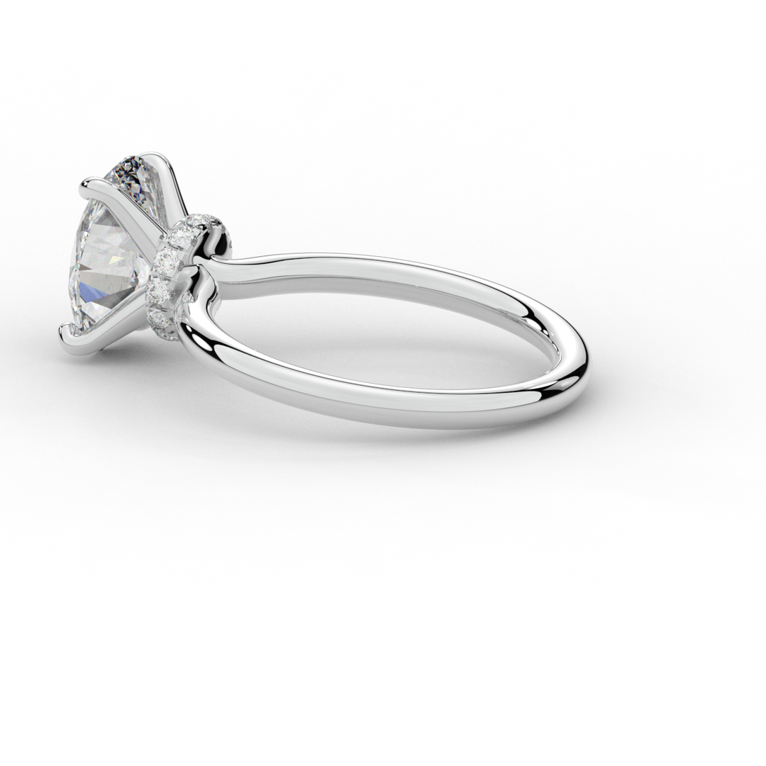 2.05CT.TW OVAL LAB DIAMOND SOLITAIRE ENGAGEMENT RING - Nazarelle