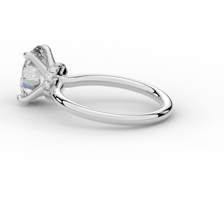 2.05CT.TW OVAL LAB DIAMOND SOLITAIRE ENGAGEMENT RING - Nazarelle