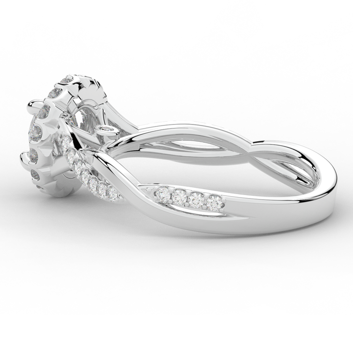 1.30CT.TW ROUND LAB DIAMOND ENGAGEMENT RING - Nazarelle