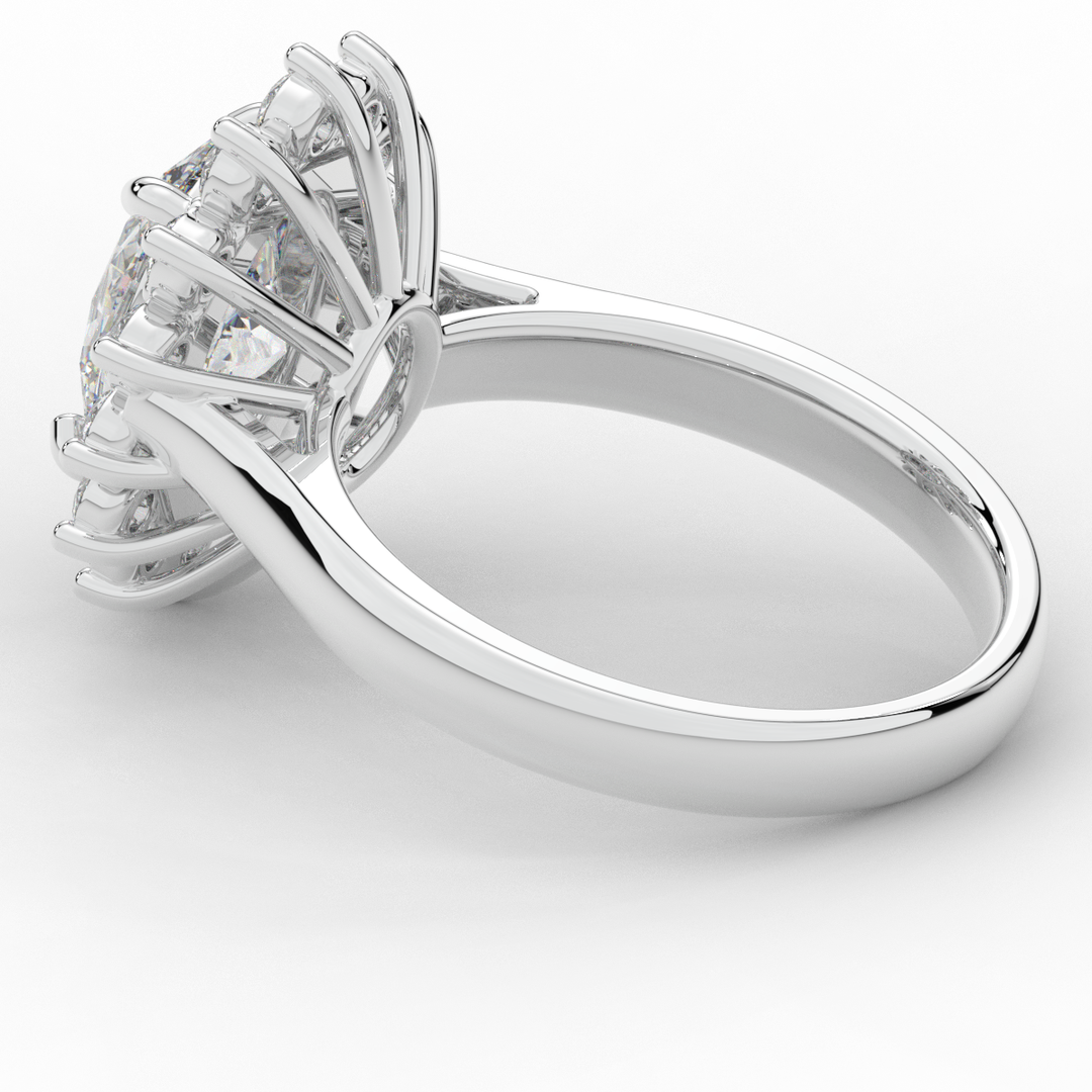 2.65CT.TW OVAL LAB DIAMOND HALO ENGAGEMENT RING - Nazarelle