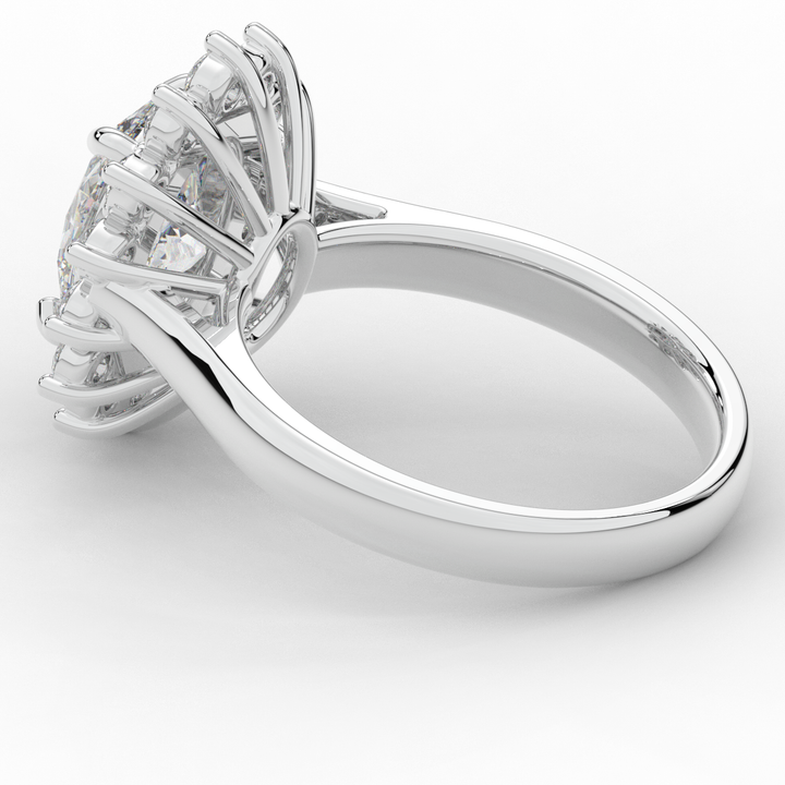 2.65CT.TW OVAL LAB DIAMOND HALO ENGAGEMENT RING - Nazarelle