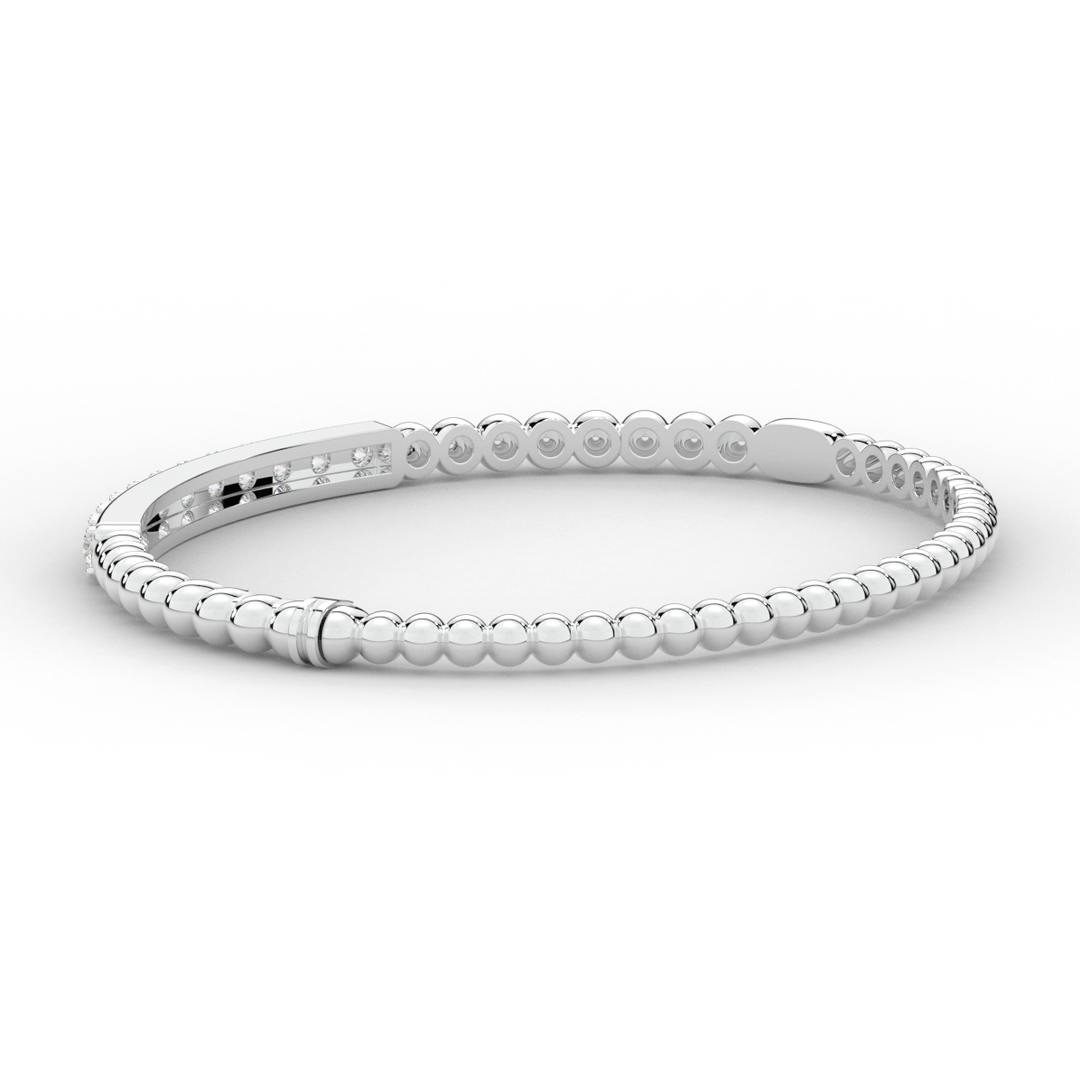 1.10CT.TW ROUND LAB DIAMOND BANGLE - Nazarelle