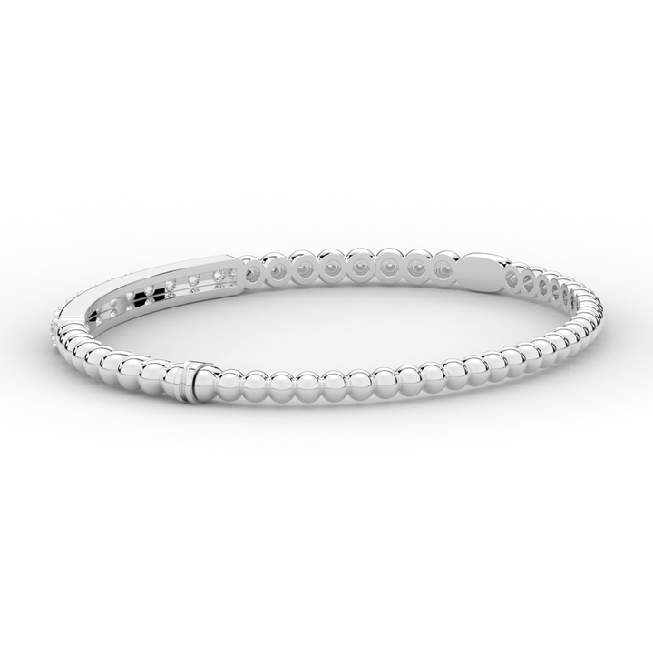 1.10CT.TW ROUND LAB DIAMOND BANGLE - Nazarelle